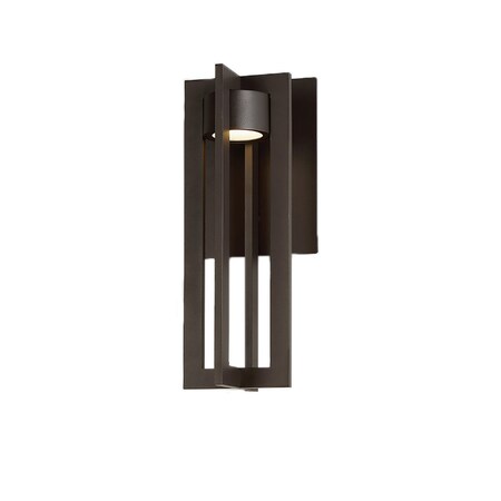 Dweled Chamber 16in LED Indoor and Outdoor Wall Light 3000K in Bronze WS-W486